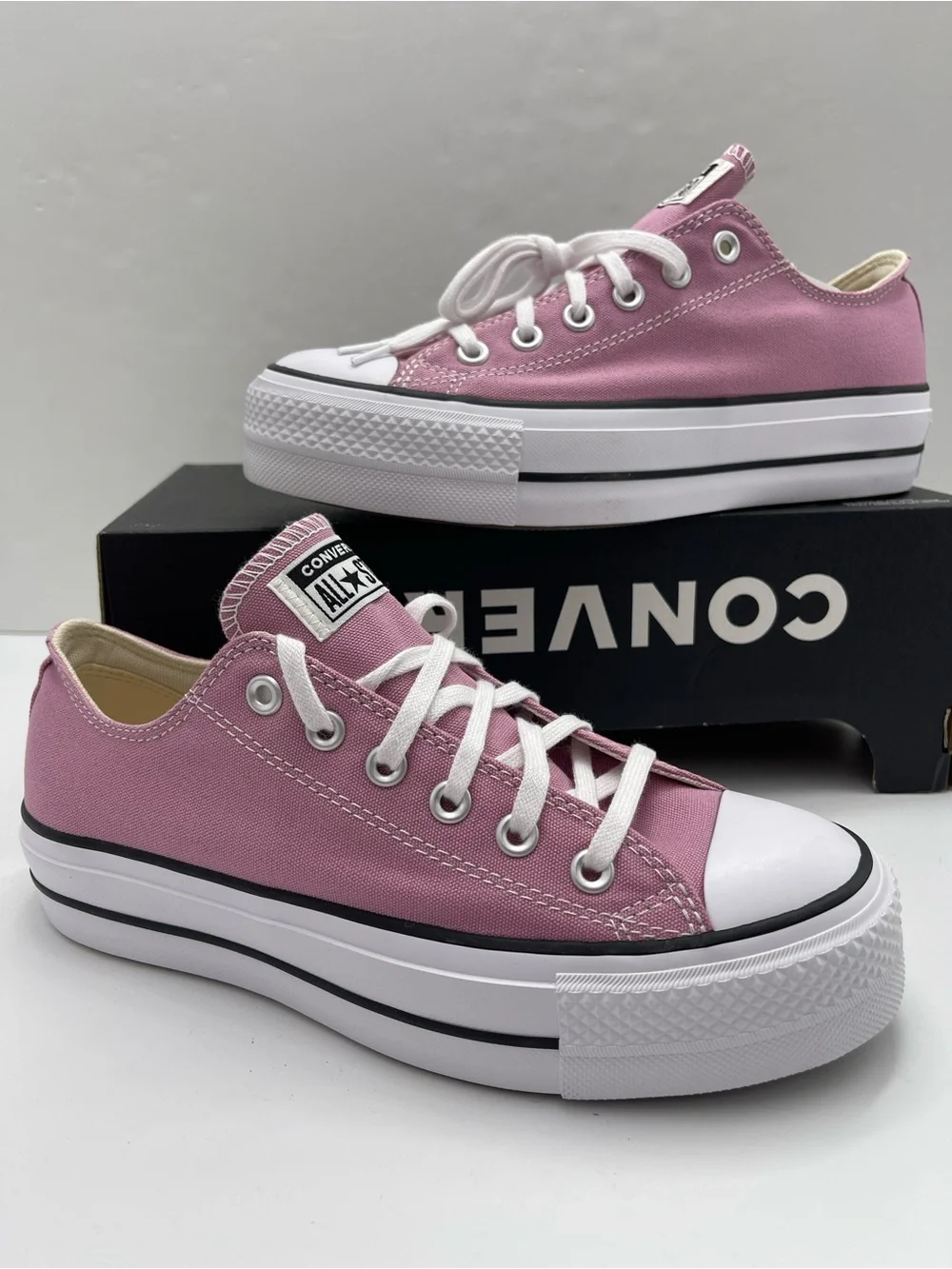 Converse A12960F CTAS LIFT OX CLIFFSIDE ROSE/WHITE/BLACK Platform Sneakers